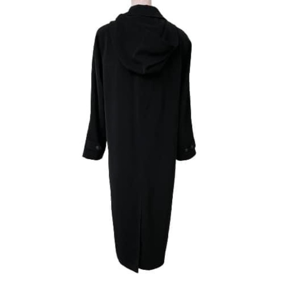 Talbots Black Cape Coat w Hood - Picture 5 of 5